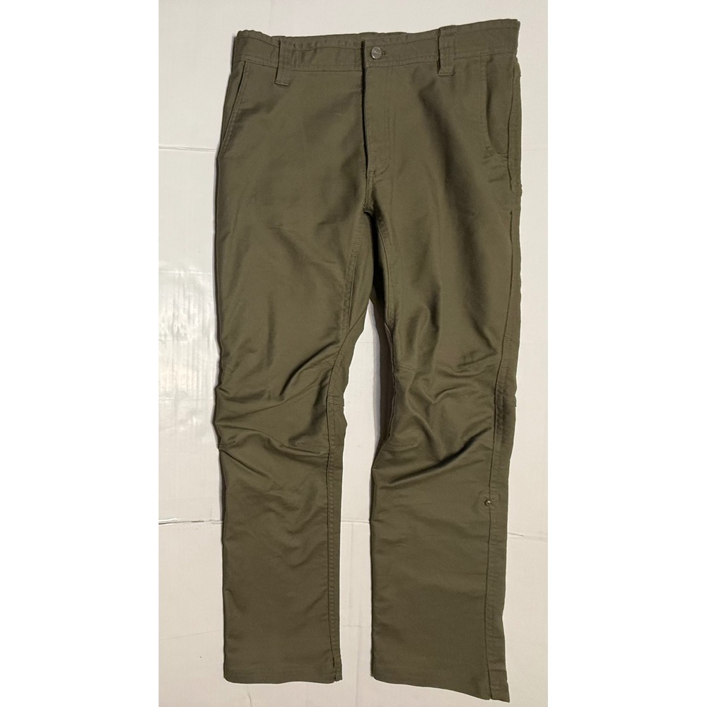LIVSN Flex Canvas Pants Mens 30x30 Olive Green Outdoor Hiking Work Trousers